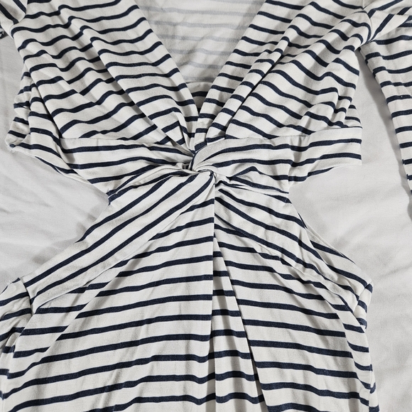 Blue Life Striped Long Sleeve Dress with Twist Detail - Picture 5 of 7